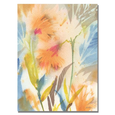 Trademark Fine Art Sheila Golden 'Tropical Orange Flowers' Canvas Art, 18x24 SG5624-C1824GG